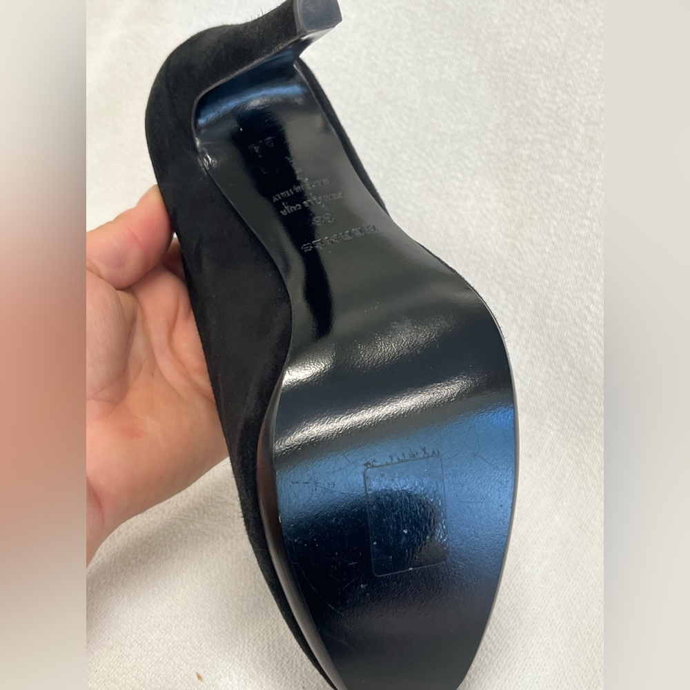 Hermes Florida Suede Black Heels 7.5 - Picture 11 of 16